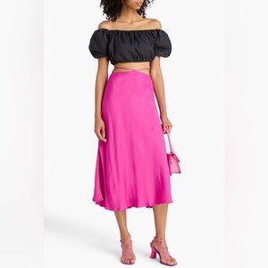 Farm Rio Pink Tied Midi Skirt NWT